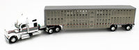 DCP 1:64 *WHITE & SILVER* Kenworth W990 High Roof & WILSON LIVESTOCK TRAILER NIB