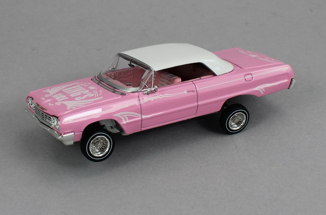 1:64 *FINE WORKS 64* Pink Chevrolet IMPALA *LOWRIDER* High Detail