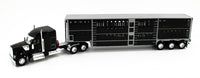 DCP 1:64 *BLACK* Kenworth W990 High Roof & WILSON LIVESTOCK TRAILER NIB