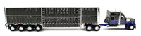 DCP 1:64 *GUN METAL BLUE* Kenworth W990 High Roof & WILSON LIVESTOCK TRAILER NIB