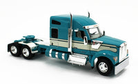 DCP 1:64 *AQUA & CREAM* Kenworth W990 High Roof & WILSON LIVESTOCK TRAILER NIB