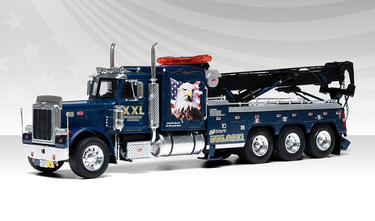 1:43 IXO Models *BLUE* 1980 Peterbilt 359 Big Rig WRECKER Tow