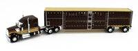DCP 1:64 *BROWN & TAN* Kenworth W990 High Roof & WILSON LIVESTOCK TRAILER NIB