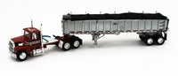 DCP 1:64 *RED & BLACK* FORD LTL 9000 Day Cab w/CHROME East End Dump Trailer NIB!