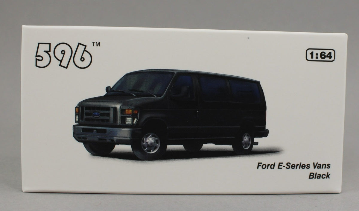 1:64 *596 DIECAST* BLACK Ford E-Series E-350 Econoline