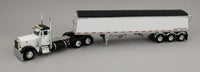 DCP 1:64 *WHITE & BLACK* Peterbilt 379 Day Cab & LODE KING GRAIN TRAILER *NIB*