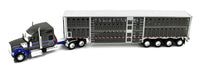 DCP 1:64 *GUN METAL BLUE* Kenworth W990 High Roof & WILSON LIVESTOCK TRAILER NIB