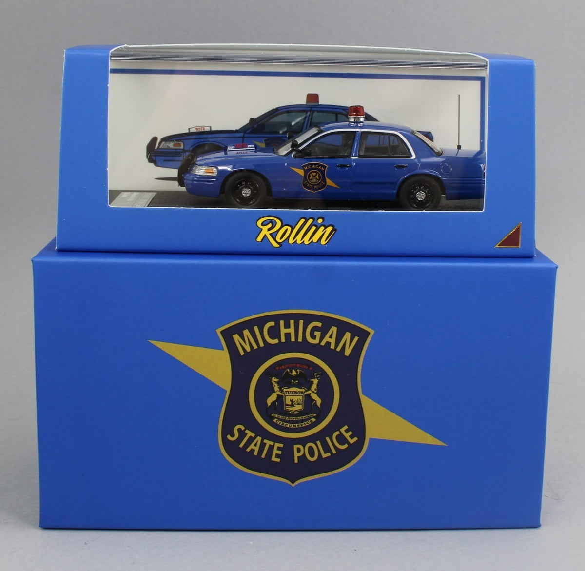1:64 *ROLLIN DIECAST* MICHIGAN STATE POLICE FORD CROWN VICTORIA