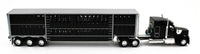 DCP 1:64 *BLACK* Kenworth W990 High Roof & WILSON LIVESTOCK TRAILER NIB