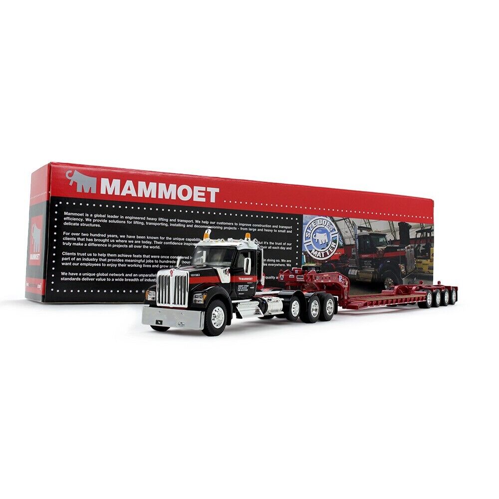 Dcp 1:64 *mammoet* Kenworth W990 Day Cab Heavy Haul W Lowboy Trailer 