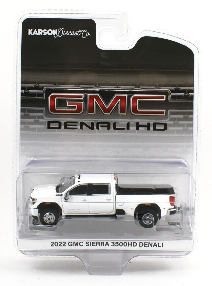 Greenlight GMC sirrra 3500hd dually デナリ 1:64 GreenLight *WHITE* 2022 GMC Sierra 3500HD Denali Crew Cab