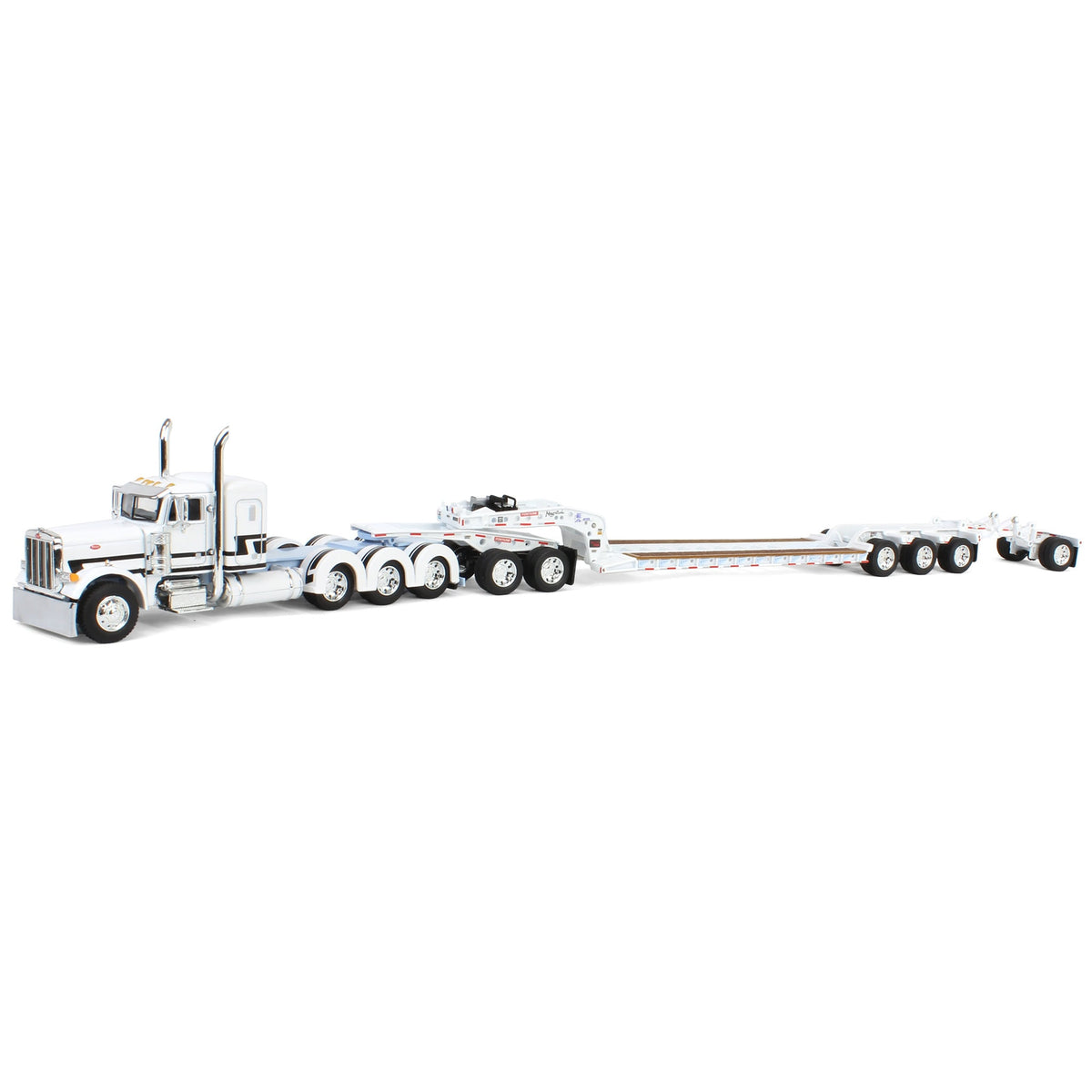 DCP 1:64 *WHITE & BLUE* Peterbilt 379 Tri-Axle w/Magnitude HEAVY