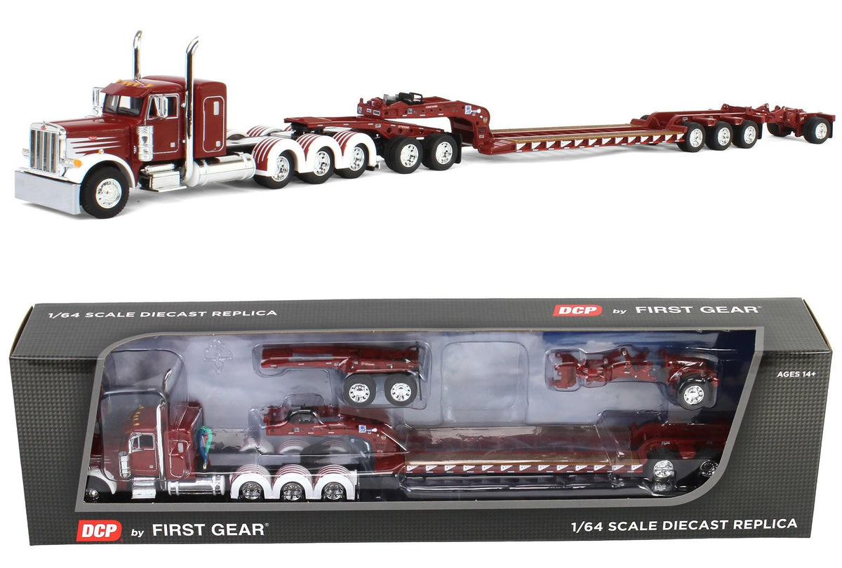 DCP 1:64 *RED & WHITE* Peterbilt 379 Tri-Axle w/Magnitude HEAVY