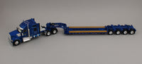 DCP 1:64 *WESTERN DISTRIBUTING* Kenworth W990 Midroof w/Tri-Axle Lowboy Trailer