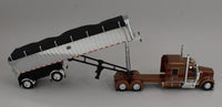 DCP 1:64 *BRONZE* Kenworth W900L 72" Flattop w/CHROME Mac Coal End Dump Trailer