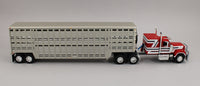 DCP 1:64 *RED & WHITE* MACK Super Liner Flattop Vintage Wilson Livestock Trailer