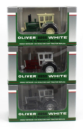 2022 SpecCast 1:64 "THE 3 BEASTS" Series Oliver 2255 White Tractor *SET of 3*