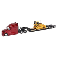 1:87 DIECAST MASTERS *CATERPILLAR CAT* Peterbilt 589 Semi w/Lowboy & D5M Dozer