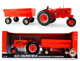 1:16 ERTL *ALLIS-CHALMERS* WD-45 Tractor with Flare Box Wagon *NIB*