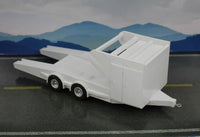 
              1:64 WHITE Parker Ramp Over Race Car Trailer for ADC Dirt Late Model Diecast
            