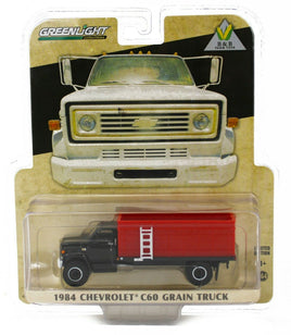 NEW! 1:64 Greenlight 1984 Chevrolet C60 *GRAIN TRUCK* BLACK & RED *NIP*