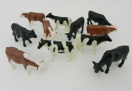 ONE DOZEN 1:64th ERTL COWS/CATTLE  *Hereford Angus & Holstein* (12 UNITS) NEW!