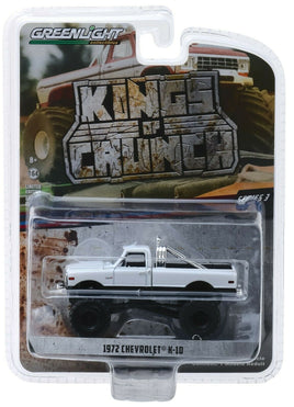 1:64 GreenLight KINGS OF CRUNCH 3 1972 Chevrolet K-10 WHITE Monster Truck *NIP*