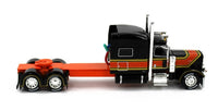 DCP 1:64 *BLACK & ORANGE* Stretched Peterbilt 389 70" Midroof w/Renegade Lowboy