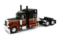 2023 DCP 1:64 *BLACK & ORANG* Peterbilt 379 63" Midroof w/CHROME Polar Tanker