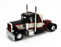 DCP 1:64 *BLACK CREAM Single Axle Peterbilt 359 36" Flattop 40' Vintage Trailer