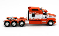 2023 DCP 1:64 *ORANGE* Tri-Axle Kenworth T660 Aerodyne w/Magnitude Lowboy NIB