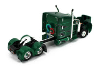 DCP 1:64 *GREEN & BLACK* Peterbilt 359 63" Mid-roof & Utility ROLL TARP TRAILER