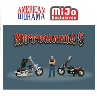 
              1:64 AMERICAN DIORAMA *DIECAST* 6pc *MOTO MANIA #5* Motorcycle Model Figures NIP
            