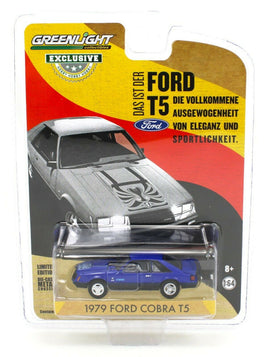1:64 GreenLight *HOBBY EXCLUSIVE* Blue 1979 Ford Mustang Cobra T5 *NIP*