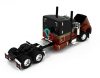 2023 DCP 1:64 *BLACK & ORANG* Peterbilt 379 63" Midroof w/CHROME Polar Tanker