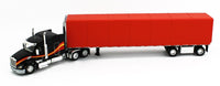 2023 DCP 1:64 *BLACK & RED* Peterbilt 579 & Utility 53' ROLL TARP TRAILER NIB