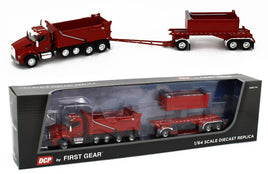 2022 DCP 1:64 *RED* Kenworth T880 Rogue Dump Truck & Transfer Dump Trailer NIB