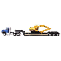 1:87 DIECAST MASTERS *CATERPILLAR CAT* CT660 Semi w/Lowboy & 315C Excavator