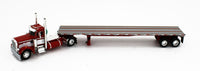 
              DCP 1:64 *RED & WHITE* Single Axle Peterbilt 359 Day Cab w/48' Flatbed Trailer
            