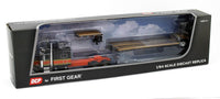 DCP 1:64 *BLACK & ORANGE* Stretched Peterbilt 389 70" Midroof w/Renegade Lowboy