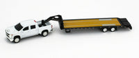 1:64 ERTL *WHITE* 2020 Chevrolet SILVERAD 2500 HD Truck w/GOOSENECK FLATBED NEW!