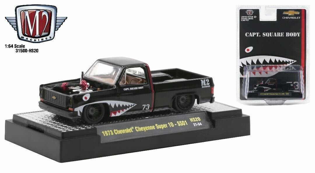 1:64 M2 Machines *CAPT. SQUARE BODY* 1973 Cheyenne Super 10 - SS01
