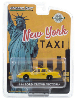1:64 GreenLight *HOBBY EXCLUSIVE* NEW YORK 1994 Ford Crown Victoria TAXI CAB NIP