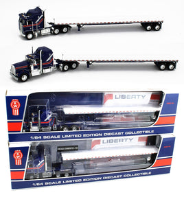 2023 DCP 1:64 *LIBERTY EDITION* Kenworth W900A & K-100 COE w/FLATBEDS *SET OF 2*