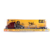 1:87 DIECAST MASTERS *CATERPILLAR CAT* Peterbilt 589 Semi w/Lowboy & D5M Dozer