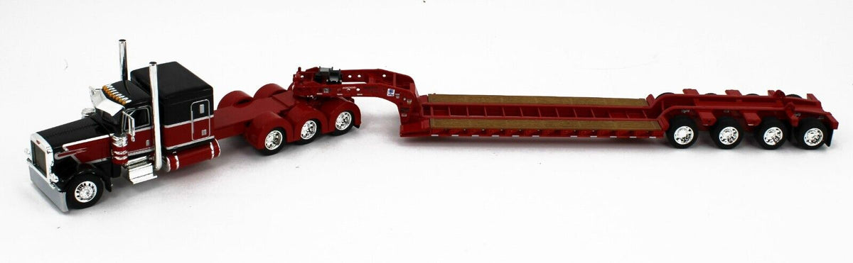 2022 DCP 1:64 *BLACK & RED* Peterbilt 389 Tri-Axle w/Magnitude