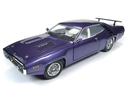 2019 1:18 AUTO WORLD AMERICAN MUSCLE *VIOLET* 1971 Plymouth Road Runner NIB!