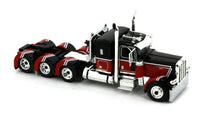2022 DCP 1:64 *RED BLACK* Peterbilt 389 Tri-Axle w/Magnitude HEAVY HAUL Lowboy