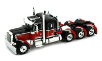 2022 DCP 1:64 *RED BLACK* Peterbilt 389 Tri-Axle w/Magnitude HEAVY HAUL Lowboy