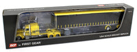 DCP 1:64 *YELLOW & BLACK* Peterbilt 379 63" w/53' Spread-Axle Tautliner Trailer